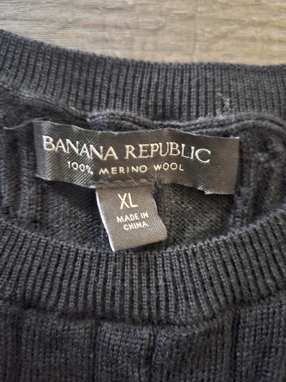 Banana Republic 100% Merino Wool Cable-Knit Sweater Tank Vest - Black Size XL